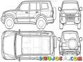 Dibujo De Camioneta Mitsubishi Montero Para Pintar Y Colorear
