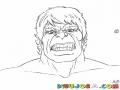 Dibujo De La Cara De Hulk Para Pintar Y Colorear