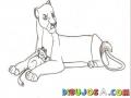 Dibujo De Leona Cuidando A Su Cachorro Para Pintar Y Colorear