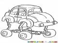 Shocks De Volkswagen Dibujo De Volks Wagen Modificado Con Suspencion Levantada Para Pintar Y Colorear