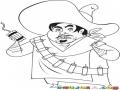 Dinamita Mexicana Dibujo De Mexicano Con Dinamita Y Explosivos Para Pintar Y Colorear