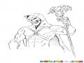 Dibujo De Skeletor De Los Amos Del Universo Para Pintar Y Colorear A Eskeletor Esqueletor Enemigo De Heman De Los Master Of The Universe He-man