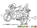 Dibujo De Muchacho En Una Motocicleta Veloz Y Con Chancletas Para Pintar Y Colorear