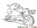Dibujo De Huevo Duro En Moto Para Pintar Y Colorear