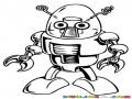 Dibujo De Robot Con Tenazas De Cangrejo Para Pintar Y Colorear