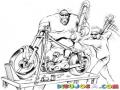 Pinata De Moto Dibujo De Hombres Destuyendo Una Motocicleta Para Pintar Y Colorear