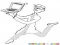 Gay Con Laptop Para Pintar Y Colorear Cientifico Gay
