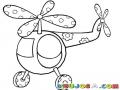 Helicoptero De Mujer Para Pintar Y Colorear Dibujo De Un Helicoptero Femenino De Rosado Con Motas Y Flores