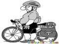 dibujo de ciclista gordo