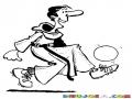 Monje Futbolista Dibujo De Monge Jugando Con Pelota De Futbol Y Zapatos De Futbol Para Pintar Y Colorear