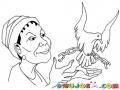 Paloma De La Libertad Dibujo De Mujer Liberando A Una Paloma De Sus Cadenas Para Pintar Y Colorear