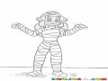 Chica Momia Dibujo De Momia Mujer Para Pintar Y Colorear