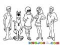 Dibujo De Los Personajes De Scooby Doo Para Pintar Y Colorear A Todos Los Integrantes De Scubidu Escubidu