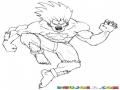 Dibujo De Blanca Peleador Verde De Street Fighter Para Pintar Y Colorear A Blanka Streetfighter
