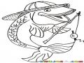 Dibujo De Pez Pescador Para Pintar Y Colorear Pescado Con Cana De Pescar