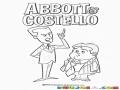 Abbott Y Costello Para Pintar Y Colorear Dibujo De Abot Y Costelo Hey Apa