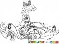 Corredora Penelope Dibujo De Penelope Con Su Carro Rosado Descapotable Para Pintar Y Colorear
