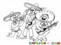 Grupo De Mariachis Dibujo De Un Mariachi Cantando Las Mananitas Para Pintar Y Colorear