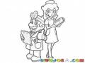 Doctor Mario Bros Con La Princesa Enfermera Para Pintar Y Colorear