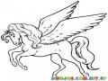 Colorear caballo con alas
