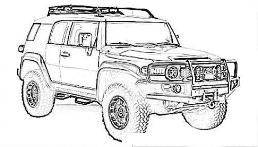 Toyota Fj Cruiser Coloring Pages Coloring Pages