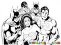 Dibujo De Los Super Heroes Para Pintar Y Colorear A Batman Robin Gatubela Superman Y La Mujer Maravilla De Los Superheroes