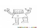 Dibujo De Robot Loco Y Furioso Para Pintar Y Colorear