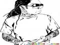 Dibujo De Lilwayne Para Pintar Y Colorear Al Rapero Lil Wayne