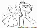 Dibujo De Pony Volador Con Alas Para Pintar Y Colorear