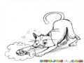 Dibujo De Gato Jugando Con Un Raton Para Pintar Y Colorear