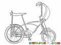 Dibujo De Bicicleta Californiana Para Pintar Y Colorear Cicle Con Llanta Grande Traser Y Llantita Chiquita Frontal