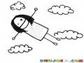 Dibujo De Chica Voladora Para Pintar Y Colorear