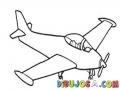 dibujo De Avioneta Mono Motor Para Pintar Y Colorear