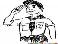Dibujo De Boy Scout Para Pintar Y Colorear Saludo De Boyscout