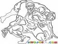 Dibujo De Luchadores De Lucha Grecoromana Para Pintar Y Colorear