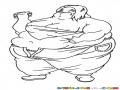 Dibujo De Gorda Obesa Comiendo Hamburguesa Para Pintar Y Colorear