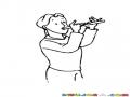 Dibujo De Flautista Para Pintar Y Colorea A Una Persona Tocando La Flauta