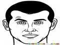 Dibujo De Hombre Con Pelo Negro Y Ojos Claros Para Pintar Y Colorear