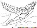 Dibujo De Mujer Voladora Para Pintar Y Colorear