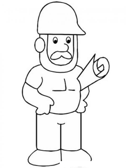 Ingeniero Constructor Dibujo De Ingeniero Civil Con Planos Bajo El ... Ingeniero Constructor Dibujo De Ingeniero Civil Con Planos Bajo El ...