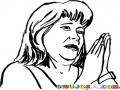 El Ruego De Una Mujer Dibujo De Mujer Orando Para Pintar Y Colorear Mujer Rezando Rogando Y Clamando A DIOS