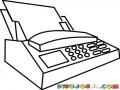 Maquina De Fax Para Pintar Y Colorear Dibujo De Un Fax