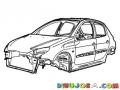 Carro Desguajado Dibujo De Chasis De Carro Quemado Para Pintar Y Colorear Vehiculo En Huesera