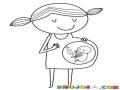 Dibujo De Una Mujer Embarazada De Un Bebe Para Pintar Y Colorear