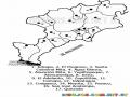 Colorear Mapa del departamento de Jutiapa, Lamina del Departamento de Jutiapa Guatemala
