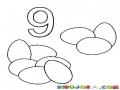Nuevehuevos Dibujo De 9 Huevos Para Pintar Y Colorear 9huevos