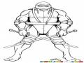 Dibujo De Tortuga Ninja Para Pintar Y Colorear Tortuganinja