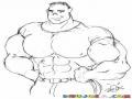 Dibujo De Hombre Fuerte Musculoso Mamado Toro Mole Troncho Fornido Y Fortachon Para Pintar Y Colorear