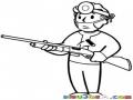 Dibujo De Medico Armado Con Escopeta Para Pintar Y Colorear
