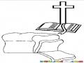 El Pan Nuestro De Cada Dia Dibujo De Un Pan Unab Biblia Y Una Cruz Para Pintar Y Colorear